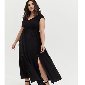 Black maxi dress 1X NWT